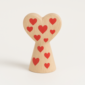 Pion cœur à motifs